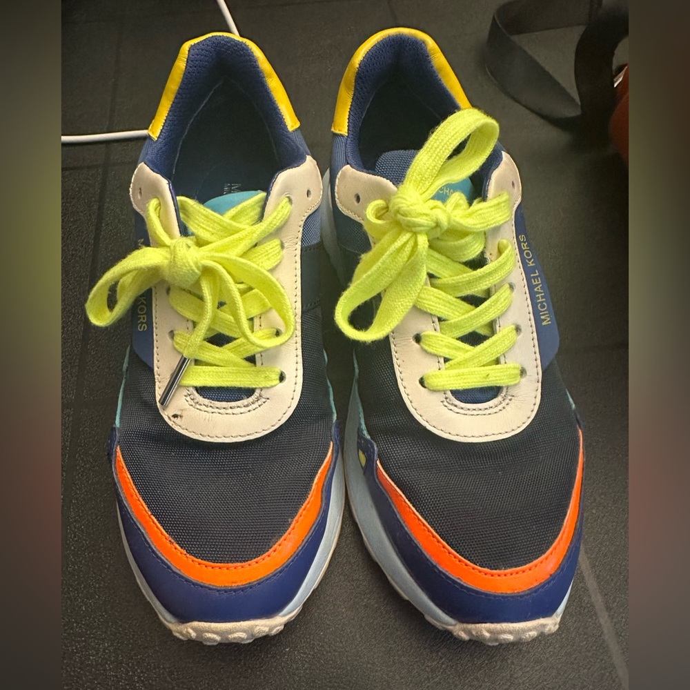 Michael Kors Blue and Orange Women's Sneakers MK